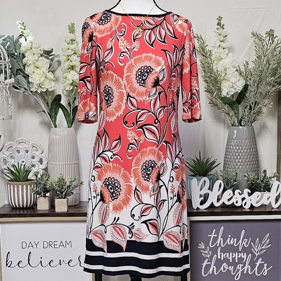 ELIZA J | (STYLE#EJ6M1087) VIBRANT FLORAL SHEATH DRESS - Picture 2 of 16